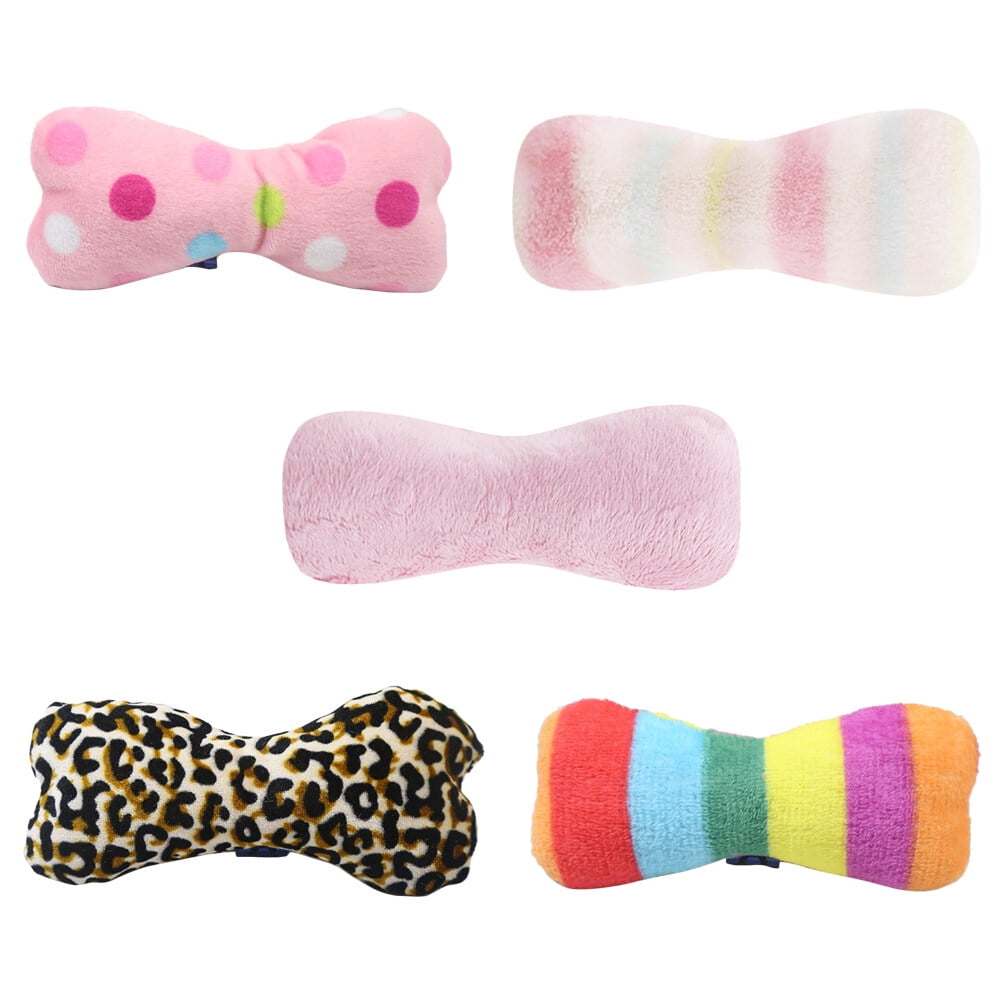 NIAIZEK 5pcs Plush Dog Sound for Puppies and Dogs Squeaky Plaything