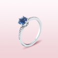 thumbnail image 5 of Silver Crown Ring with Blue Zircon Accents: European Style Fashion Ring for Women  Adds a Touch of Royalty to Your Look, 5 of 5