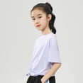 thumbnail image 4 of GYRATEDREAM Kids Boys Girls Spring Summer T-shirt Moisture Wicking Athletic Solid Color T Shirts Children Short Sleeve Breathable Quick Dry Sports Tee Tops for 5-14 Years, 4 of 8