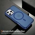 thumbnail image 6 of Allytechgroup Carbon Fiber Case for iPhone 14 Pro Max, Slim Lightweight Magnetic Back Cover Support Wireless Charging Non-Slip Shockproof Anti-Scratch for iPhone 14 Pro Max Women Men, Blue, 6 of 9