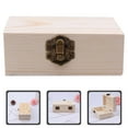 thumbnail image 3 of Wood Box With Lid Wedding Day Memory Box Blank Jewelry Box Trinket Storage Box, 3 of 7