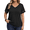 1 Black, variant on 3/4 Sleeve Womens Plus Size Tops V Neck Trendy Tunic Blouses Curved Hem Casual Shirts