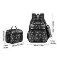 thumbnail image 3 of Conjunto de mochila escolar para niñas con bolsa para el almuerzo y estuche para lápices, estampado de estrellas impermeable, gran capacidad para primaria, 3 piezas., 3 of 8
