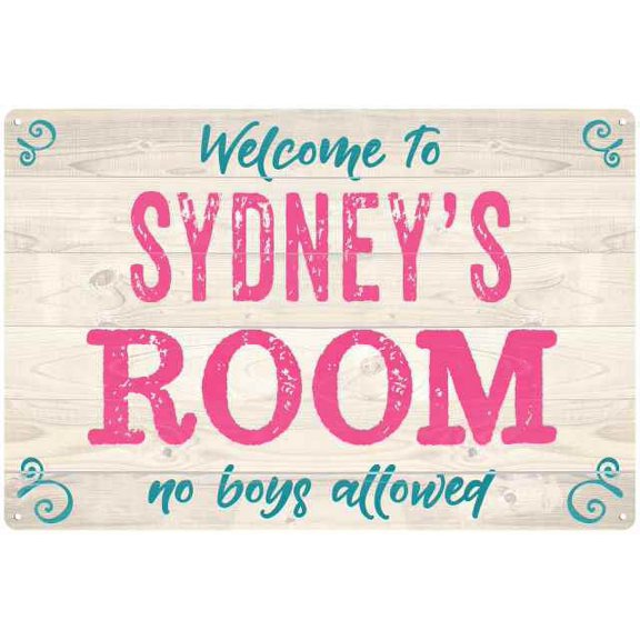 SYDNEY'S Room Kids Bedroom Sign Gift 8x12 Metal Sign 108120089146
