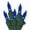 Blue, variant on Vickerman 100 Blue Mini-Light on Green Wire, 46' Christmas Light Strand