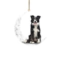 thumbnail image 1 of Arte del hierro Siéntese en la luna Adorno de luna de perro encantador para amantes de los perros Colgante de árbol de Navidad Wmkox8yii gf6347, 1 of 4