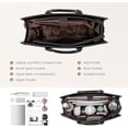 thumbnail image 3 of LOVEVOOK Laptop Tote Bag for Women, 15.6 Inch Work Bags, Vintage Leather Tote Bag, Waterproof Computer Bags with Clutch Purse, Large Capacity Messenger Bag for Teacher College Business Office, 3 of 7