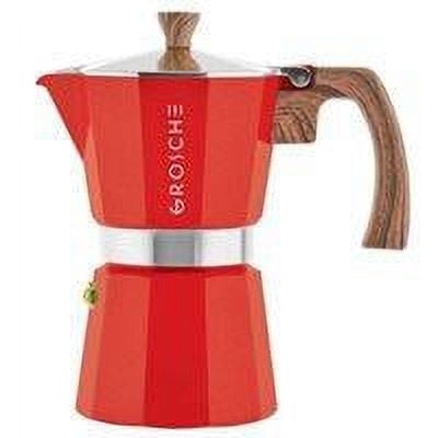 GROSCHE Milano Stovetop Espresso Coffee Maker Moka Pot 6 Espresso Cup 9.3  oz,Blu