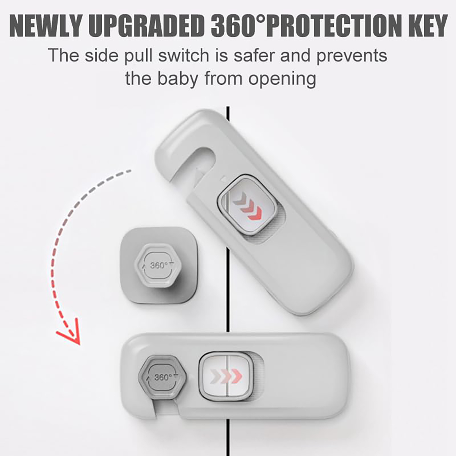 UUDIMEE Fridge Lock Childproof Door Latch 2-Pack photo 6