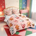 thumbnail image 2 of Manfei Western Xmas Festive 7-Piece Twin Bedding,Cartoon Christmas Snowflake Bedding Comforter Set,Xmas Reversible, 2 of 7