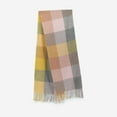 thumbnail image 2 of Weikingp Clearance! Scarf for Women, Women's Big Coloured Checked Scarf Winter Warm Wrap Scarf Elegant And Classic Design Shawl Wrap for Women And Men, Yellow, 2 of 9
