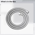 thumbnail image 4 of Stainless steel shower hose, 1.5 m, antiburst, universal replacement for multiple brands, improved inner hose for wider coverage., 4 of 4