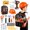 Orange-28PCS Tool Bag, variant on UQN Kids Tool Set, 28PCS Toddler Tool Set with Backpack, Electronic Toy Drill and Screw Toys, Pretend Play Construction Tool Set for Toddlers Boys Girls Ages 3-5, Gifts for 3-7 Kids