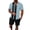 Sky Blue, variant on Vedolay Short Set For Men Casual Men's Short Sets 2 Piece Summer Tracksuit Short Sleeve Shirt and Shorts Set,Sky Blue XL