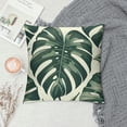 thumbnail image 2 of COMIO  Farmhouse Pillow Covers Tropical Palm Leaves Lumbar Pillow Covers Home Decorative Cushion Case for Sofa Couch Housewarming Gifts Family Room Décor White, 2 of 5