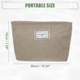 thumbnail image 4 of Unique Bargains Women Corduroy Makeup Bags Corduroy Cosmetic Bag Zipper Makeup Pouch Khaki, 4 of 7