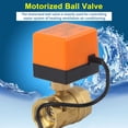 thumbnail image 4 of Válvula de bola motorizada eléctrica de latón, de 2 vías, 3 cables y 2 puntos de control, 1 unidad, CA 220 V, G1-1/4 DN32, 4 of 12