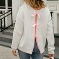 thumbnail image 5 of Oversized Sweaters for Women Fall Sweaters for Women Women's Sexy Bow Tied Back Knit Sweater With Open Back, 5 of 7