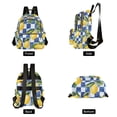 thumbnail image 4 of FORMRS Mini Backpack Purse for Women Travel Daypack Casual Shoulder Bag, Lemon Checkered, 4 of 7