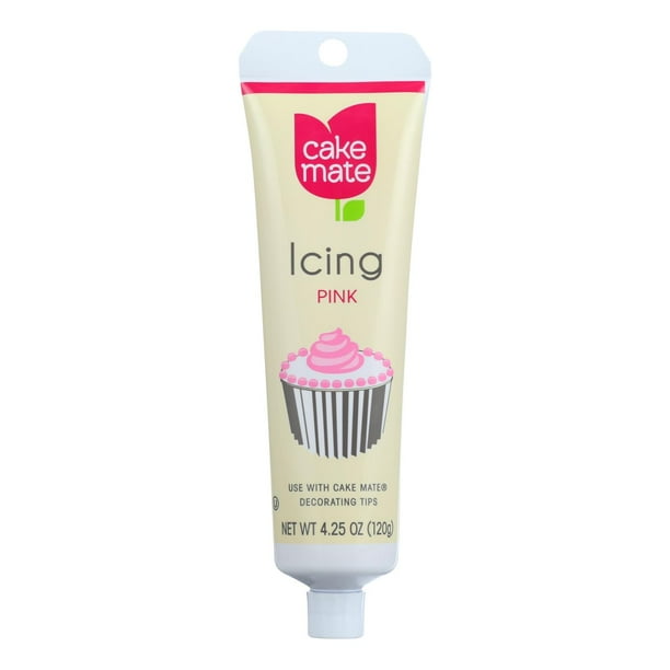(Case of 6 )Cake Mate Decorating Icing Pink 4.25 oz