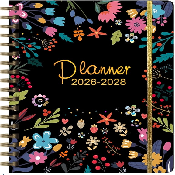 CCOCC Monthly Planner Calendar: 3-Month Planners With Contact Pages,8.26" X 5.9",Spiral Bound,English Language,Suitable For Teens（Multicolor）