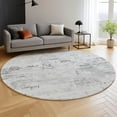 thumbnail image 6 of Addison Rugs Mayfield Premium Machine Washable Transitional Abstract Silver Round Rug, 8' x 8', 6 of 6