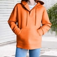 thumbnail image 2 of VISALY Hoodies Pullover Drawstring Sweatshirt Women's Fashion Clothes for Every Occasion Cotton Linen Cardigan Summer Chic Oversized Sweatshirt Waffle Sweater Fall Sweatshirt Orange Xxl, 2 of 9