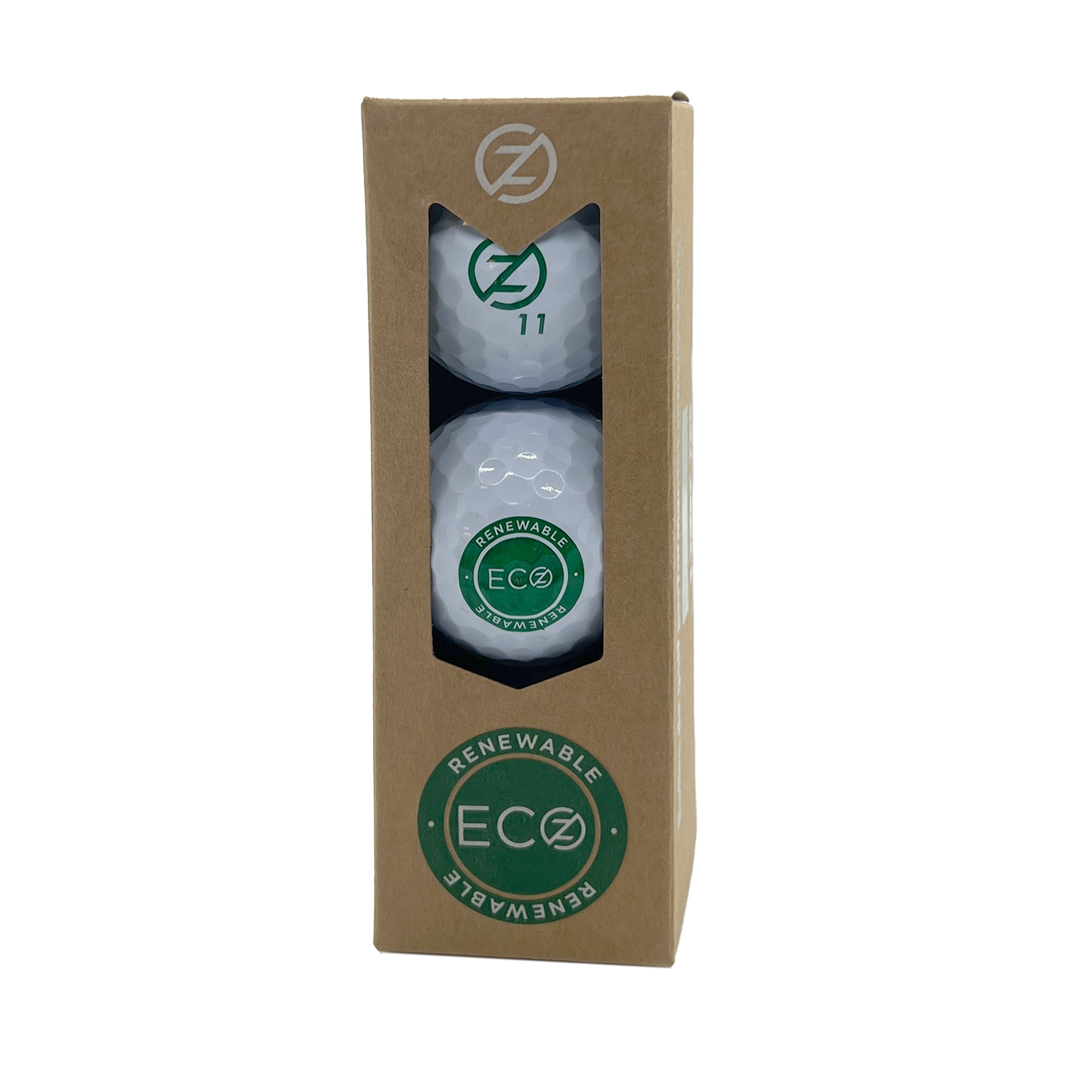 (2 pack) Zero Friction ECO Z Golf Balls, White Dimple, 12 Count