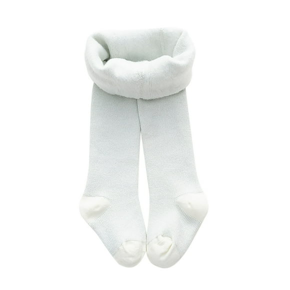 dmqupv Girls Fleece Lined Tights Toddler Kids Baby Girls Cotton Fleece Lined Warm Full Leggings Pantihose Stretchy Basic Full Length Pants Pantyhose For Winter Stocking White,Size for 12-24 Months