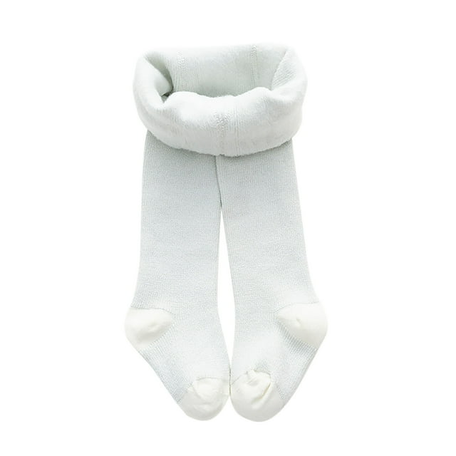 MIASHUI Leggings pour Tout-Petites Filles Chauds Pleine Longueur Collants Bas Extensibles, Blanc, 6-8 Ans
