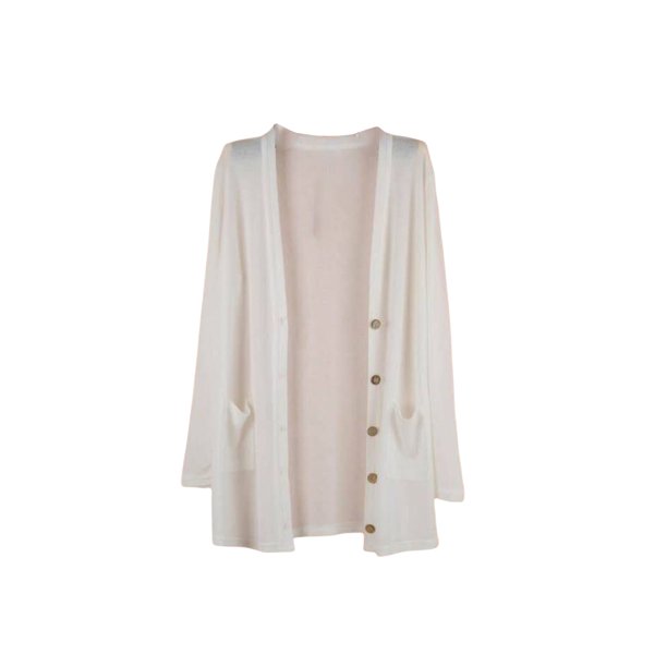 Qarigey Abrigo de moda chal de punto chaqueta de verano exquisito regalo dulce lavable ropa de mujer mano de obra fina cárdigan suelto Abrigos y chamarras Blanco Qarigey AP013515-01