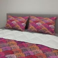 thumbnail image 2 of Squama Comforter & Sham Bedding Set, Vibrant Color Semi-circular Petals Arranged as Art Deco Inspired Fish Scale Pattern, 3 pcs Duvet Set Microfiber Filling Quilt, 5 Sizes, Multicolor, by Ambesonne, 2 of 4
