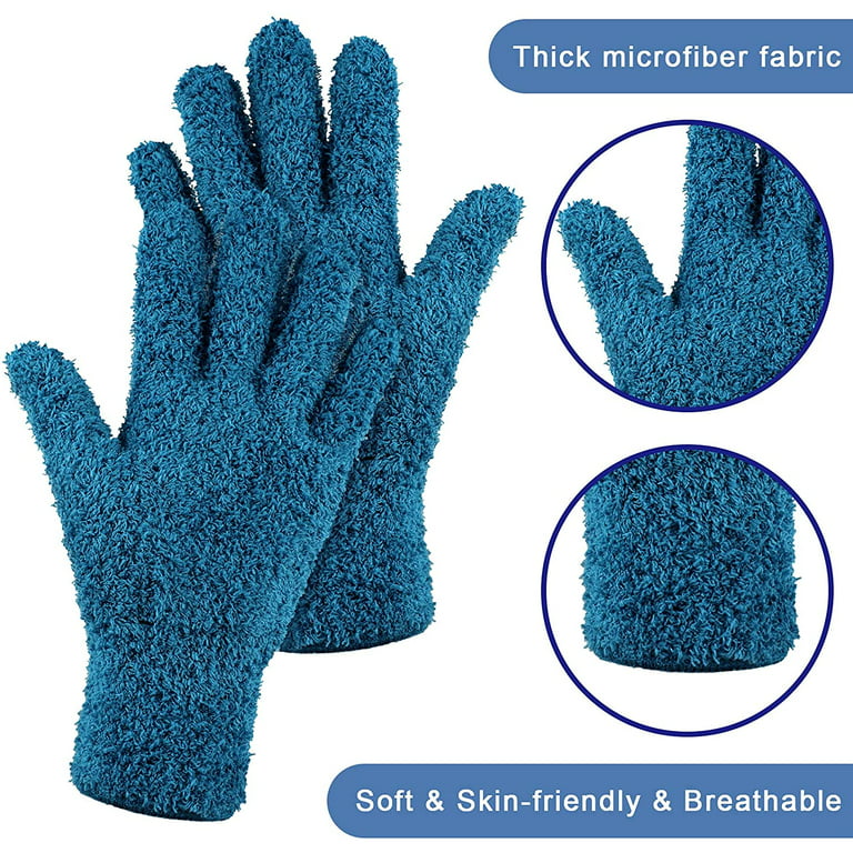 6 Pairs Microfiber Dusting Gloves, Dusting Cleaning Gloves