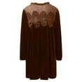 thumbnail image 5 of DHFJKG Women Dresses Casual Lace Embroidery Ruffle Crewneck Long Sleeve Flowy A-Line Mini Dress Elegant Soft Tunic Stylish Dresses, 5 of 5