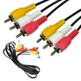 thumbnail image 6 of 3 FT 3 RCA To 3 RCA Composite Extension Audio Video AV Cable Yellow Red White Phone Cords Android Type C Charging Cable 3ft 6ft Tops Lot Patch /25 Longer 10 Screen, 6 of 9