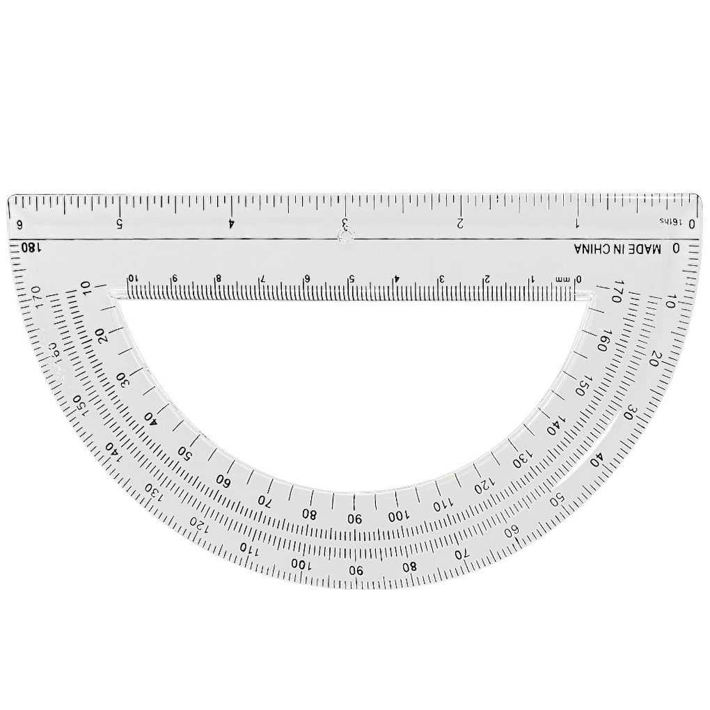 protractor half circle plastic angle ruler math drawing measuring tool for kid student teacher walmart com