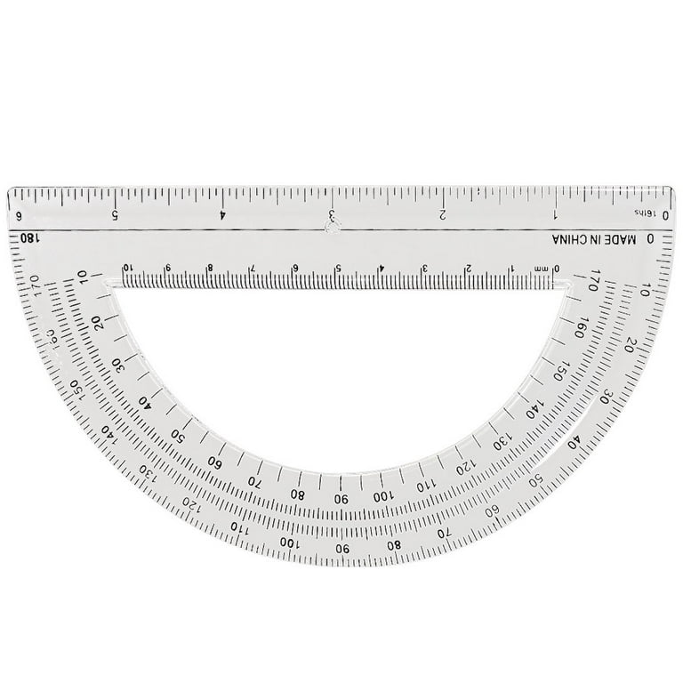 robot gxg protractor half circle plastic angle ruler math drawing measuring tool for kid student teacher walmart com