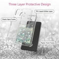 thumbnail image 4 of SPYCASE For Galaxy A11 Case Liquid Glitter Waterfall Heavy Duty Shockproof for Girls Women Cover - Clear, 4 of 7