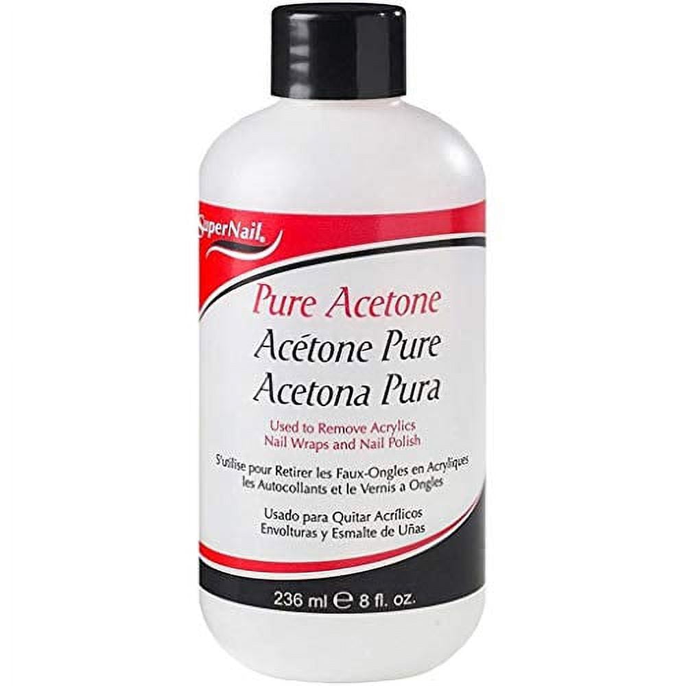 Super Nail Pure Acetone Polish Remover, 8 Fl Oz - Walmart.com