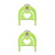 thumbnail image 3 of sweethay Estante de almacenamiento multifunción de esponja con ganchos de succión de PP para baño de cocina Verde 2Conjunto, 3 of 5