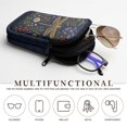 thumbnail image 5 of SEANATIVE Double Eyeglass Case with 2 Compartment Glasses Case Zipper Eyewear Pouch Lightweight Soft Neoprene Sunglasses Pouch Travel Glasses Storage Pouch Bag, Dragonfly Daisy Flower Print, 5 of 7