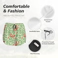 thumbnail image 4 of Pofeuu leaves bows Print Women's Athletic Shorts Running Workout Shorts Tummy Control Quick Dry Gym Shorts with Pockets Double layer sports shorts-Medium, 4 of 7