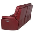 thumbnail image 5 of Fortuna Power Recliner Console Loveseat - Dark Red, 5 of 11