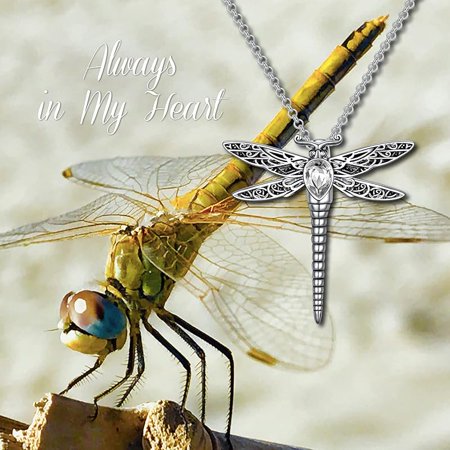 SISGEM Dragonfly Urn Necklace for Ashes Sterling Silver Memorial Keepsake Cremation Jewelry Gifts with Filling Tool
