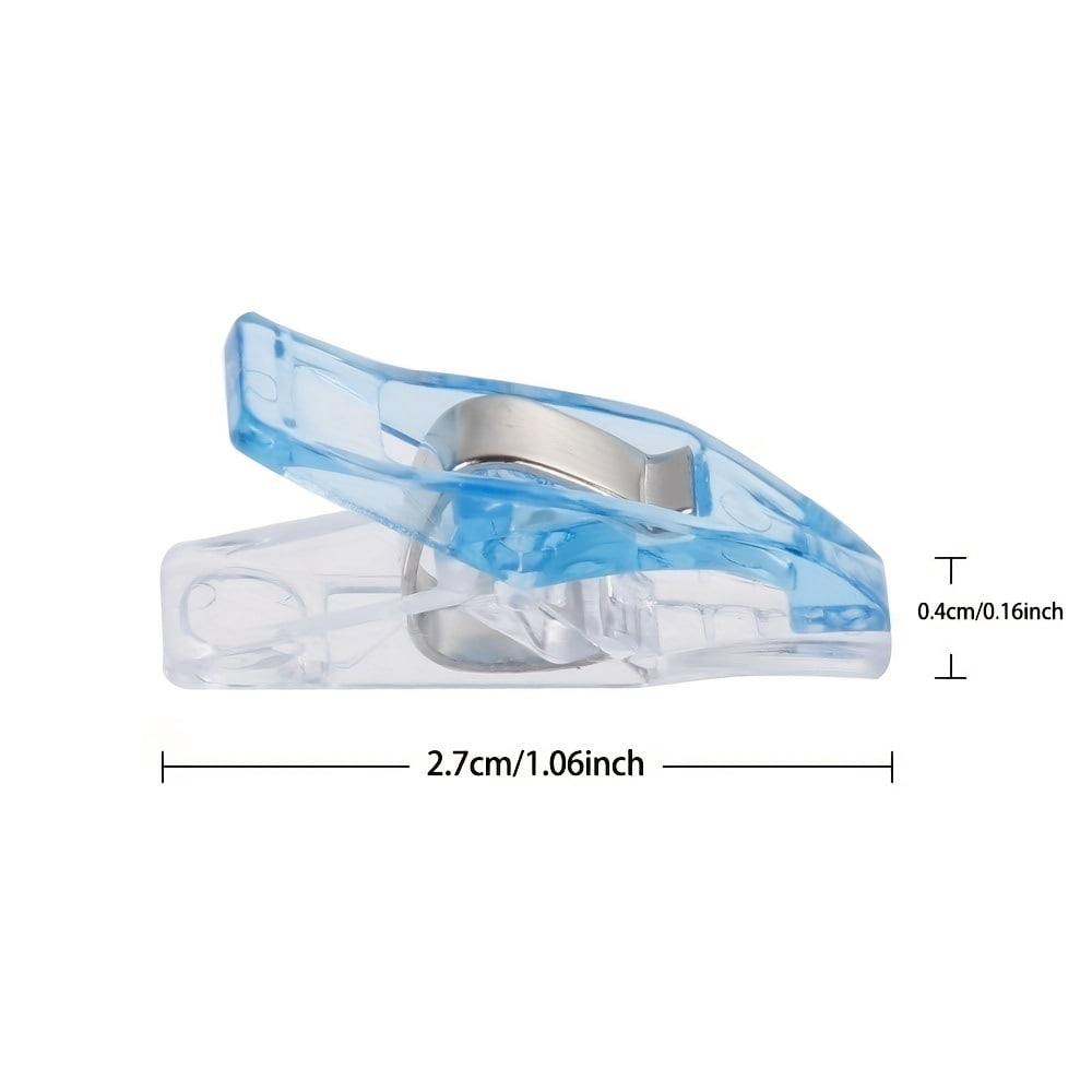 Randomly packed with 10 plastic clips for storage of mixed-color crafts, sewing clips, hemming and fixing clothing clips