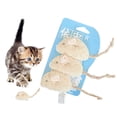 thumbnail image 3 of Flmtop 3Pcs Pet Cat Kitten Playing Plush Simulation Rat Mouse Scratch Bite Chewing Toy Coffee, 3 of 9