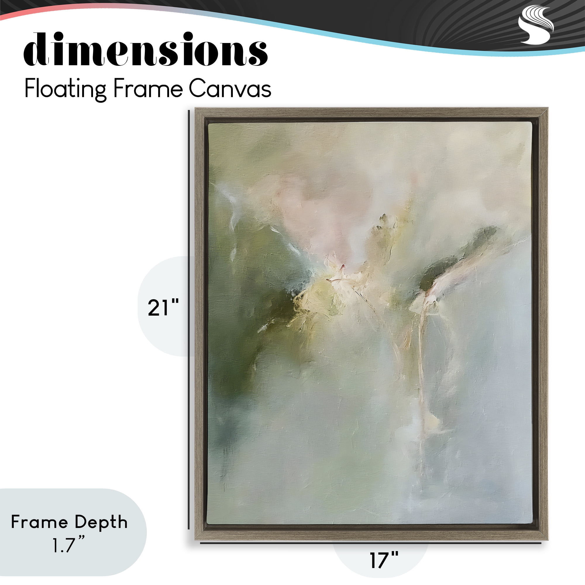 Stupell Industries Ethereal Brushwork Harmony Brown Framed Floater Canvas Wall Art, design by Riley B