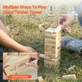 thumbnail image 2 of VEVOR Tumbling Timber Toy, 54 Blocks Tumble Tower Blocks Game, Pine Wood Tumbling Tower Game with Storage Crate, Wooden Stacking Game for 1 or More Players,Tumble Tower Family Game for Indoor/Outdoor, 2 of 9