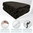 thumbnail image 4 of Twin XL Quilt Set 68''x98'', Black Yellow Geometric Lightweight Summer Bedspread Coverlet Set with 2 Pillow Shams, Modern Abstract Art Striped Breathable All Season Quilt Bedding for Dorm/Guest Room, 4 of 9