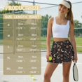 thumbnail image 6 of SEANATIVE Womens Mini Skort Tennis Skirt with Pockets Athletic Skort Built-in Shorts Soft Comfortable Stylish Pleated Active Skirts for Golf Pickleball Workout Running, L, Flower Moon Black, 6 of 7